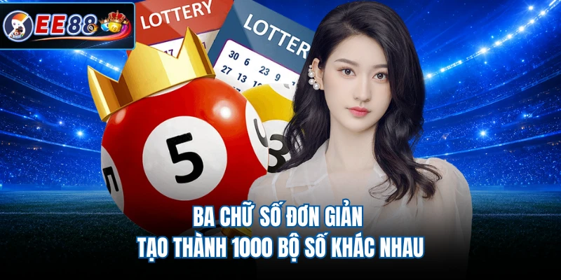 Ba chữ số đơn giản tạo thành 1000 bộ số khác nhau