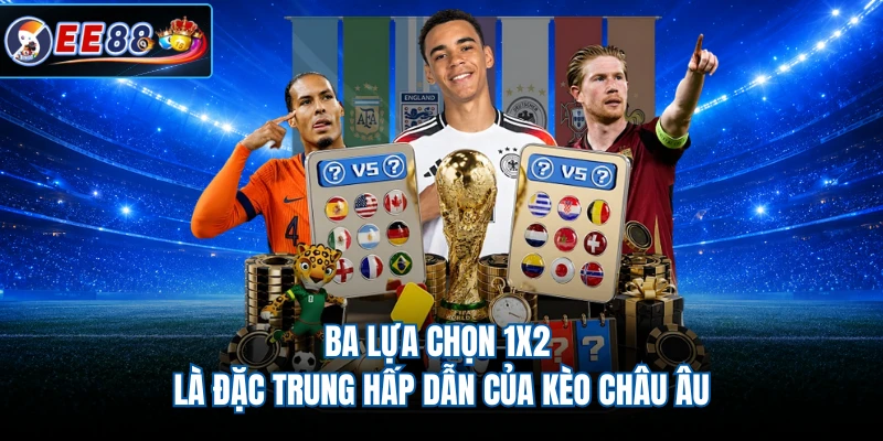 Ba lựa chọn 1X2 là đặc trung hấp dẫn của kèo châu âu
