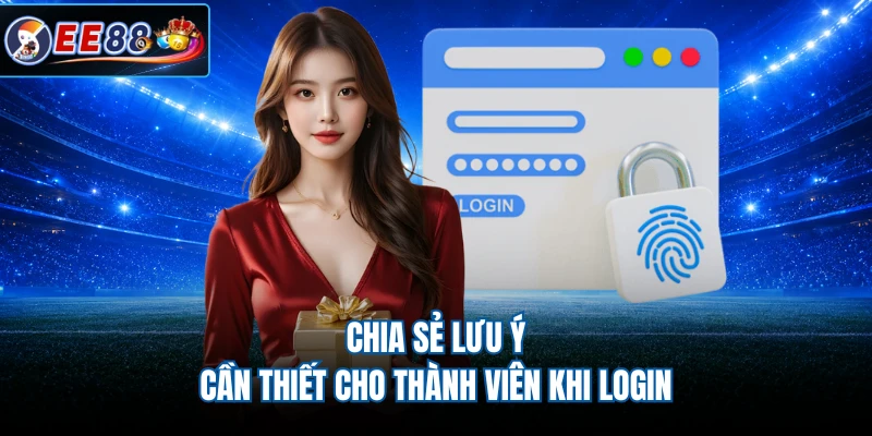 Chia sẻ lưu ý cần thiết cho thành viên khi login